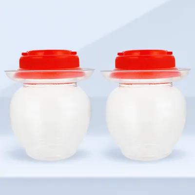 Food Storage Containers - 2 Stück Einmachgläser, Haushalts-Kunststoff-Vorratsgläser, luftdichte, transparente