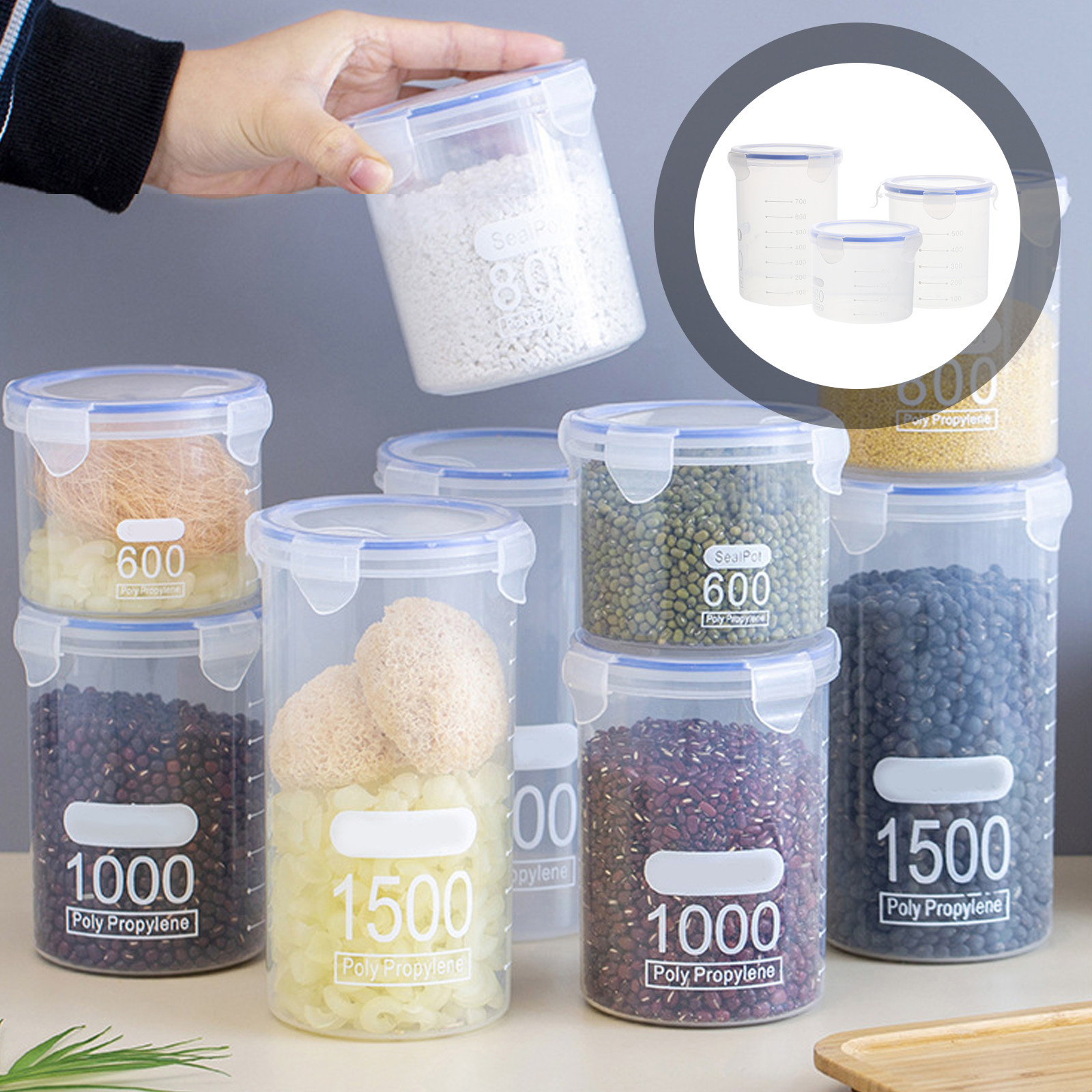 6 Stück luftdichte Vorratsdose – Food Storage Containers Bewertung und Preis